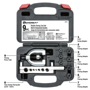 Powerbuilt 9PC DOUBLE FLARING TOOL SET KIT23 648610 - view 2