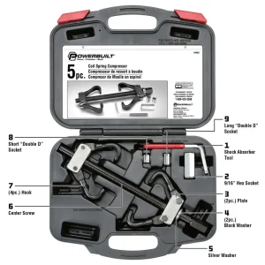 Powerbuilt 5 PC COIL SPRING COMPRESSOR KIT39 648603 - view 2
