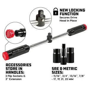 Powerbuilt BILLY CLUB UNIVERSAL LUG WRENCH SAE/MM GEN-2 642250 - view 2
