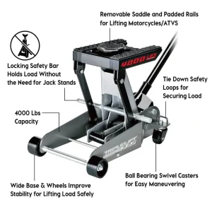 Powerbuilt 4000LB Triple Lift Garage Jack 620422E - view 3