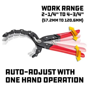 Powerbuilt SELF ADJ FILTER PLIERS (2-1/4 Inch – 4-3/4 Inch) 942068 - view 2