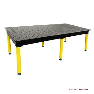 BuildPRO Welding Tables MAX Table; 8 ft x 4 ft – Standard Finish, with Adj. Round Legs TMR59648F
