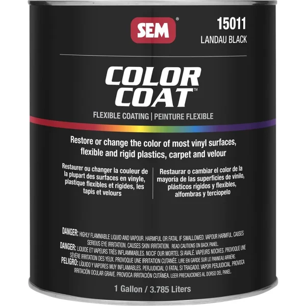 SEM Color Coat – Landau Black Gallon Can 15011