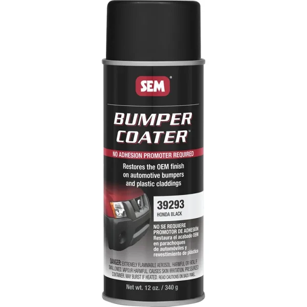 SEM Bumper Coater – Honda Black 16 oz Can with 12 oz Fill Aerosol Can 39293