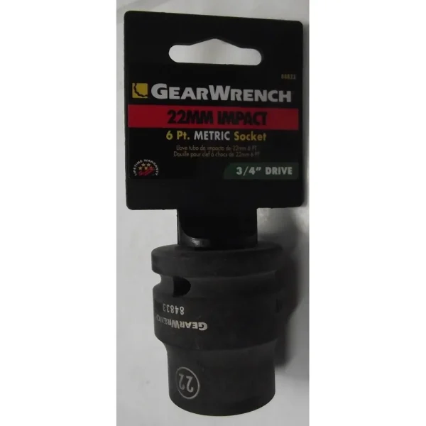 Gearwrench 84833 Impact Socket 3/4″ Drive 22mm