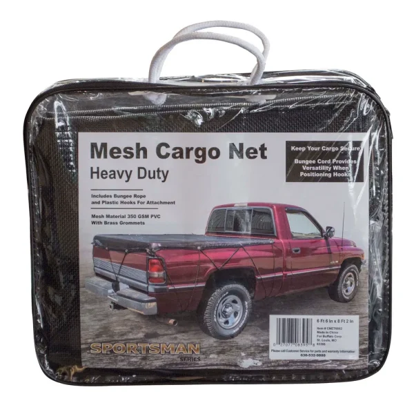 Sportsman Series CNET6682 Heavy Duty Mesh Truck Bed Cargo Net Cover 6.5″ x 8.2″