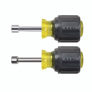 Klein Tools 610M Magnetic Stubby Nut Driver Set 1-1/2-Inch Shafts 2-Piece
