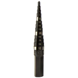 Klein Tools KTSB01 High Speed Steel Fast Starting #1 Step Drill Bit 1/8 – 1/2 in