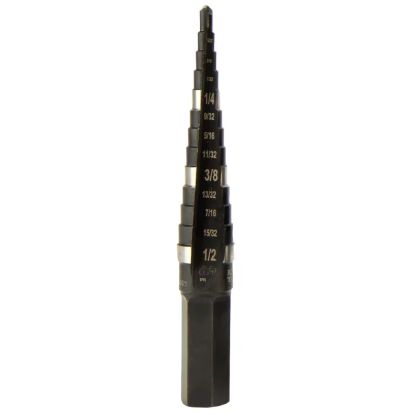 Klein Tools KTSB01 High Speed Steel Fast Starting #1 Step Drill Bit 1/8 – 1/2 in