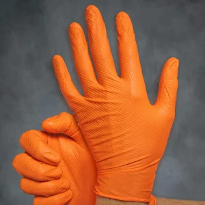 Adenna Catch 8 mil Nitrile Gloves, Orange, Medium (CAT455) - view 2
