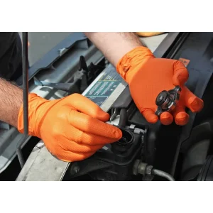 Adenna Catch 8 mil Nitrile Gloves, Orange, Medium (CAT455) - view 3