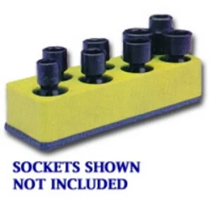 Mechanics Time Saver 883 3/8 in. Drive Universal Yellow 8 Hole Impact Socket Holder