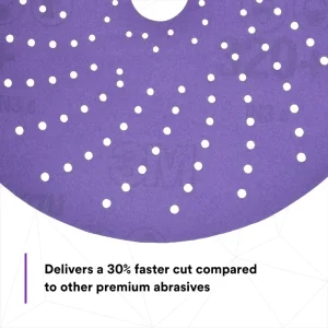 3M 6″ P800 Hookit Purple Clean Sanding Abrasive Disc 334U (30760) - view 4