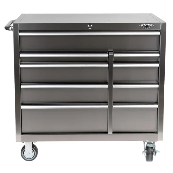 Viper Tool Storage Stainless Steel 41″ Rolling Cabinet (V412409SSR)