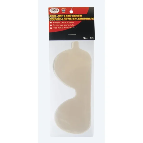 SAS Safety 5111 Peel-Off Lens Covers for Overspray Goggles 5110, 10-Pack