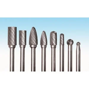 8pc Dual-Cut Carbide Burr Set – 1/4in Shank - view 2