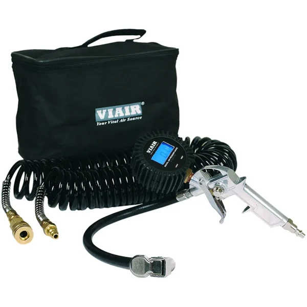 VIAIR Digital Tire Inflation Kit 2.5 Inch Gauge 200 PSI 30 Foot Hose (00044)