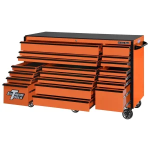 Extreme Orange 72×30″ 19-Drawer Roller Cabinet (RX723019RCORBK-250) - view 2