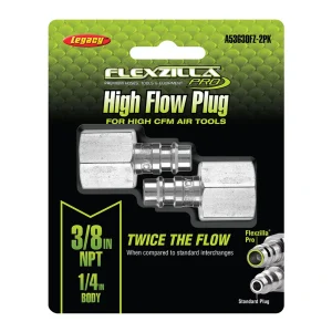 Flexzilla 2-Pack High Flow Plug 1/4 Body 3/8 FNPT (A53630FZ) - view 2
