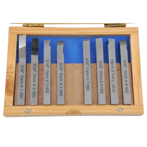 HHIP 5/16 X 3-1/8″ 8 PIECE HIGH SPEED STEEL LATHE TURNING TOOL SET (2006-9024)
