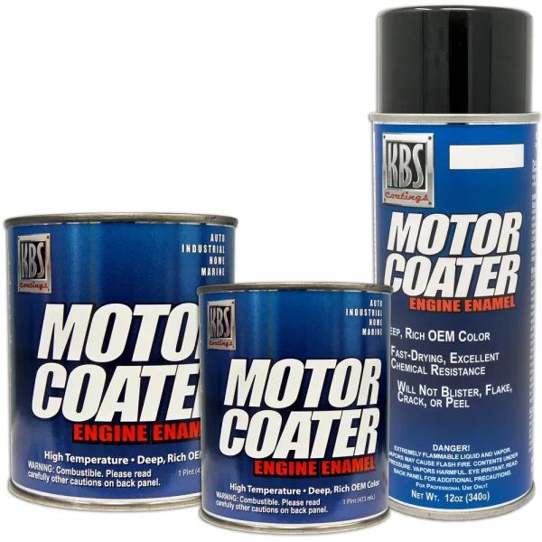 KBS Coatings Motor Coater High Heat Engine Paint – Quart (60434, 60435, 60436, 60437)