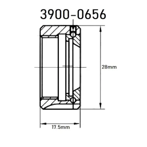 HHIP A-TYPE M22 X 1.5 ER-16 BEARING TYPE COLLET CHUCK NUT (3900-0656) - view 3