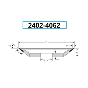 HHIP 4 X 1/2 X 1-1/4 X 1/16″ D12V9 DISH DIAMOND WHEEL (2402-4062) - view 3