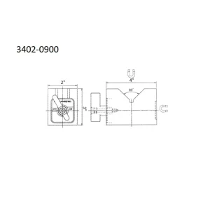 HHIP 4 X 2 X 3 ALUMINUM CAST MAGNETIC V-BLOCK SET (3402-0900) - view 3