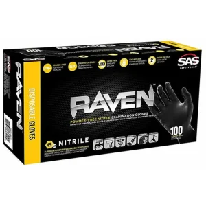 SAS Safety 66517 Raven Black 6ml Nitrile Powder Free – M - view 2