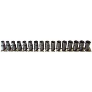 H.B. Products TSCS2516B 16 Piece Combination Turbo Socket Set 1/4″