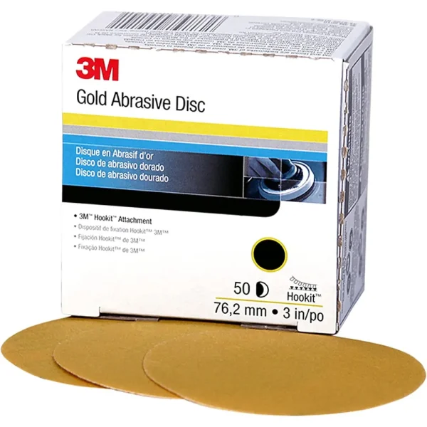 3M 3″ P180C Hookit Gold Abrasive Disc 236U (917)