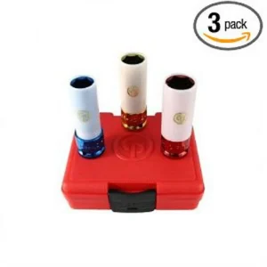 Chicago Pneumatic 3 Piece Socket Set 1/2 Inch Drive with Laser Etch Numbers (SS413WP)