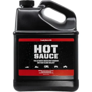 Boat Bling Hot Sauce Hard Water Spot Remover, For Boats, Rvs, Powersport Vehicles And More, Black,1 Gallon (HS0128)