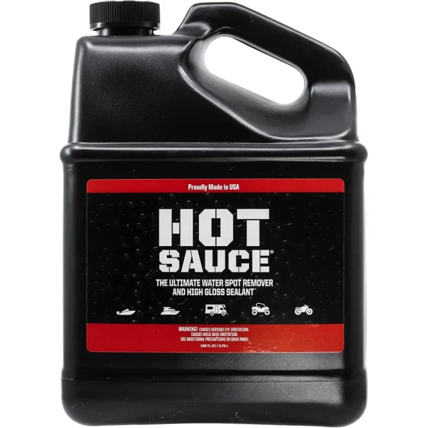 Boat Bling Hot Sauce Hard Water Spot Remover, For Boats, Rvs, Powersport Vehicles And More, Black,1 Gallon (HS0128)