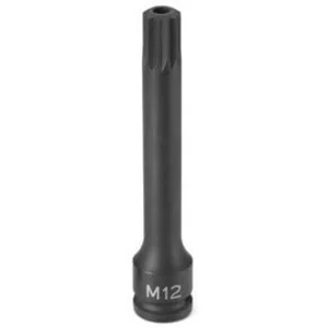 Grey Pneumatic M6 Triple Square Tamper-Proof Impact Plug Socket 1/2″ Drive (2106ST)