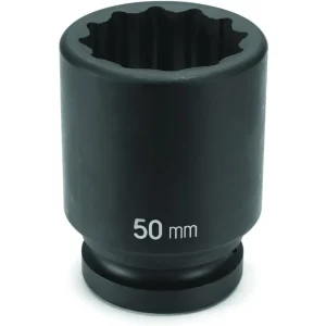Grey Pneumatic 1″ Drive, 52Mm Metric Socket, 12 Points (4152MD)