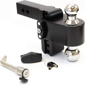 Weigh Safe Turnover Ball 4in Drop Hitch w/ 2in Shank 8K/10K GTWR w/Cerakote (WSFCTB4-2-CER-BLA)