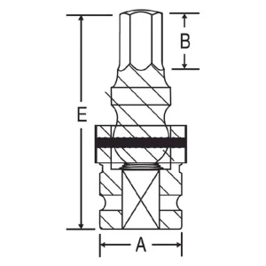 Grey Pneumatic 1/2″ Drive 5/16″ Hex Impact U-Joint Bit Socket (2910UF) - view 2