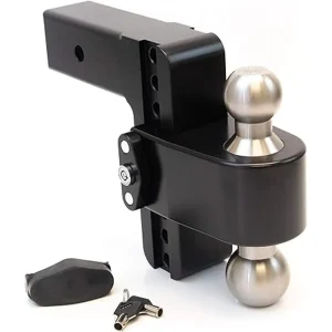 Weigh Safe Turnover Ball 6″ Drop Hitch, 2.5IN Shank, 8K/14.5K GTWR, w/ Cerakote (WSFLTB6-2.5-CER-BLA)