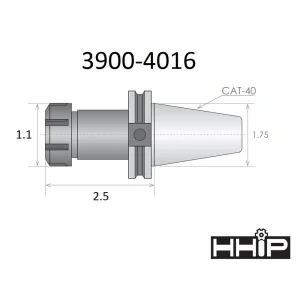 HHIP ER-16 CAT 40 V-FLANGE SPRING COLLET CHUCK SET (3900-4016) - view 3