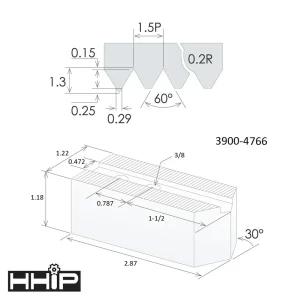 TAIKI TAIKI 6″ 1.5MM X 60 DEGREE 3 PIECE ALUMINUM SOFT JAW SET (3900-4766) - view 2