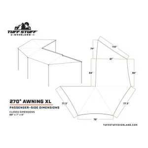 Tuff Stuff 270 Degree Awning XL Passenger Side Kit (TS-AWN-270-XL-P-KIT) - view 4