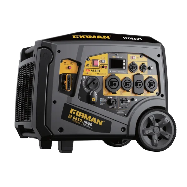 Firman Gas Inverter Portable Generator 6850/5500W Remote Start CO Alert 49 ST CAN (W05583)