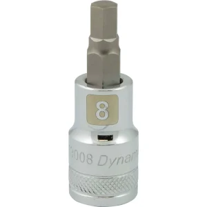 Dynamic Tools 1/2″ Drive Metric Hex Head, 8mm Bit Standard Length, Chrome Finish Socket (D013008)