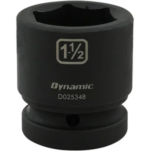 Dynamic Tools 1-1/2” X 1″ Drive, 6 Point Standard Length, Impact Socket (D025348)