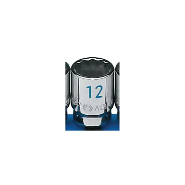 1/4″ DRIVE 12MM METRIC 12 POINT CHROME SOCKET