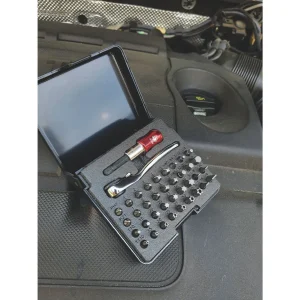 38 PIECE 1/4″ DRIVE MINI RATCHET AND BIT SET - view 3