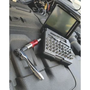 38 PIECE 1/4″ DRIVE MINI RATCHET AND BIT SET - view 4