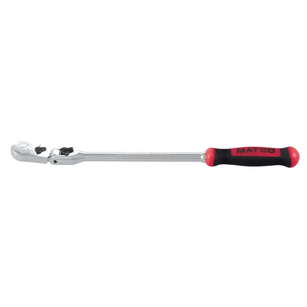 1/4″ DRIVE 10-3/4″ EIGHTY8 TOOTH LOCKING FLEX RATCHET WITH ERGO HANDLE – RED