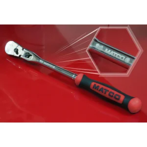 1/4″ DRIVE 10-3/4″ EIGHTY8 TOOTH LOCKING FLEX RATCHET WITH ERGO HANDLE – RED - view 2